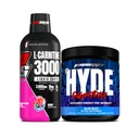 PROSUPPS L-Carnitine 3000 Estimulante Free Liquid Shots (31 Servings, Berry) e Mr. Hyde Signature Series pré-treino Energia Powdered Bebida (30 Servings, Blue Razz)