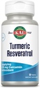 KAL Turmeric Resveratrol Supplement, Apoio Antioxidante, Fornecimento de 475 mg Curcumina Turmeric, Saúde do Coração e Apoio à Saúde Conjunta, Desintegração Rápida, Garantia de 60 dias, 30 Servings, 30 Tablets