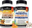 65 bilhões de UFC Suplemento Probiótico Diário (1 Mês de Abastecimento) Mais Curcumina Acumérica com Extrato de Pimenta Preto 1500mg Complexo (tamanho experimental)