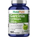 NusaPure Garcinia Cambogia 180 Veggie Cápsulas 1500mg (Vegetariano, Não-GMO, Vegan)