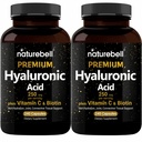NatureBell 2 pacote planta baseada em ácido hialurônico 250mg suplementos com 25mg de vitamina C & Biotin 5000mcg, 480 Cápsulas totais