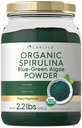 Carlyle espirulina orgânica em pó 2,2 lbs Azul Verde Algas por Servir . Vegan, Não-GMO, Suplemento sem glúten