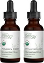 USDA Iodeto de Potássio Orgânico 250 mcg Suplemento Líquido 2-Pack (1-Ano de Fornecimento) - Suporta a Gland Thyroid e Ajuda a Exposição e Baixo Nível de Iodo - Mais Biodisponível do que Comprimidos, Comprimidos - 1 Fl Oz