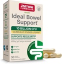 Jarrow Fórmulas Suporte Bowel Ideal - 10 bilhões de organismos por serviço - 30 bonés vegetarianos - Suporte Bowel - reduz o inchaço , gás e desconforto intestinal - até 30 serviços