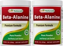Melhor Natural Beta Alanine Pure Powder 1 Libra (1 LB (Pacote de 2))