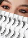 Cílios de gato naturais Cílios falsos Wispy 14mm Falso Cílios olhar natural 0,1MM Cinta fina tiras C Curl falso cílios cílios Wispy gato olho cílios 3D volume Siligli cílios 7 Pair