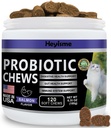 Gato Probiótico, Mastiga para Gut e Saúde Imune, Gatos Probiótico Suplemento para Apoio Digestivo Gato, Digestão Saudável, Obstipação de Gato e Alivio Diarréia (120 comprimidos, salmão)