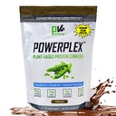 PhysiVantage POWERPLEX Vegan Protein Powder, Colágeno Alternativa - Ervilha e arroz com base em plantas orgânicas, Livre de leite, Não-GMO, Suporta Músculo & Recuperação conjunta, Monk Fruta Adoçado 2 lb (chocolato)