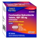 Ohm Não-Drowsy Fexofenadina Anti-histamínico Interior Alergia Alívio Comprimidos 30ct
