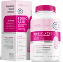 Supositórios de Ácido Bórico Thinbi para Mulheres w/Aloe Vera - BV Tratamento e PH Equilíbrio para tratamento de vaginose - para apoiar a saúde íntima w/Clinicamente estudado Ácido Bórico 30 Contagem