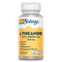 SOLARAY L-Theanina 200mg com chá verde - humor saudável, relaxamento e suporte de estresse ocasional - Lab verificado, Vegan, Gluten Free - 45 Servings, 45 VegCaps