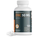 Bronson Zinc 50 MG Alta potência apoia a saúde da pele - Não-GMO, 120 comprimidos vegetarianos