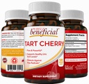 Cápsulas de Cereja de Tarte PUREMENTE benéficas 6000 mg, Extrato de Cereja de Montmorency de Montmorency Extrato, Flush de Ácido Urico para Conforto Conjunto, Antioxidante e Suporte Imune, Não-GMO, Glúten Livre, 120 Contagem