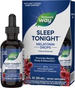 O caminho da natureza dormir esta noite melatonina gotas com L-teanina, não-habit que forma suporte*, 2 Oz, sabor de cereja