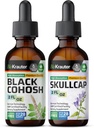 BIO KRAUTER Black Cohosh Tintura 2 Fl. Oz. & Skullcap Tintura 2 Fl. Oz.