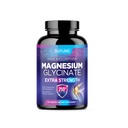 Glicinato de magnésio 250mg - Alta Absorção Quelated Magnésio Suplemento - 100% Puro Magnésio Glicinato - Stress, Sono, Coração e Muscle Health Support - Não-GMO, Vegan, Gluten-Free (60 Comprimidos)