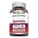 Fórmulas surpreendentes Quercetin 500mg 120 Veggie Cápsulas Suplemento - Não-GMO - Gluten Free - Suporta Saúde geral e Bem-Estar