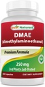 Melhores naturais DMAE Suplemento 250 mg 180 Cápsulas - Dimetilaminoetanol Bitartrato