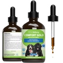 Bem-estar do animal de estimação Comfort Gold para cães - Suporta Canino Conforto físico, Circulação saudável, Corydalis, Açafrão - Veterinária-Formulada Herbal Suplemento 4 oz (118 ml)