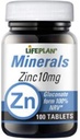 Plano de vida 10mg Gluconato de zinco Elemental - Embalagem de 100 comprimidos