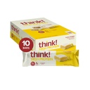 Pensa! Barras de proteína, Lanches de proteína alta, Sem glúten, Kosher Friendly, Lemon Delight, Barras de nutrição, 2.1 Oz por bar, 10 Count (Packaging May Vary)