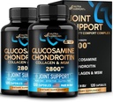 Glucosamina Condroitina HSH Colágeno . Suplemento de suporte conjunto 2800 mg . . Made in USA . Flexibilidade Vitaminas Nutricionais .