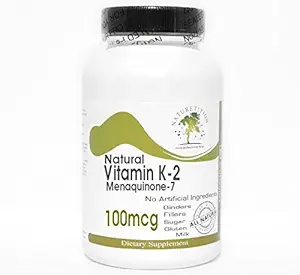 Natural Vitamina K-2 100mcg Menaquinona-7~200 Cápsulas - Sem aditivos ~ Suplementos de natureza