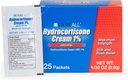 CareAll Hydrocortisona Cream 1% (25 Embalagem), 0.9gr Foil Packet. Formulação de força máxima, Anti-Itch Erupção creme da pele alivia coceira, Eczema, mordidas de insetos, Ivy venenosa e Psoríase