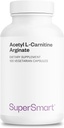 Supersmart - Acetil L Carnitina Arginate 1000 mg por dia - Aminoácidos - Suplemento Cérebro Popular - Não-GMO e Glúten Grátis - 120 Cápsulas Vegetarianas