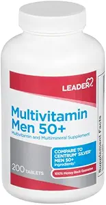 50+ Comprimidos Multivitamínicos do Líder Homens 200 Ct. Bem-Estar Diário para Homens Mais de 50