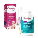 Conceive Plus Fertilidade Lubrificante 8 x 4 Gram Aplicadores e Suporte de Ovulação Inositol Suplemento 120 Count Bundle