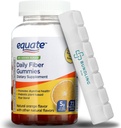Equate Daily Fiber Gummies Suplemento dietético, 5g, planta com base, 72 contagem, 7 dias de comprimido organizador incluído - 1 pacote