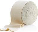 Elástico Tubular Suporte Bandagem Tamanho E, Caixa 10M - Cor Natural (3.5" X 33 pés) para Bandagem de Suporte de Joelho Grande - coxa de médio, Spandex de algodão