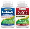 Melhores naturais Probiótico 10 Strains & 30 bilhões UFC & COQ10 100 mg