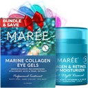 Geles de olho MAREE & Colágeno Moisturizer Face Cream Bundle - Sob Geles de olho para olhos Puffy e círculos escuros, Anti Envelhecimento Face Creme com efeito hidratante - Colágeno marinho & Ácido hialurônico, Retinol