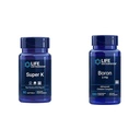 Extensão de vida Super K Vitamina K1, K2 MK-7, MK-4, Vitamina C, Saúde Óssea/Coração, Fonte de 3 meses e Boron 3 Mg 100 Cápsulas Vegetarianas