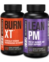 Fábrica Jacked Queimar XT Queimador de gordura termogênico e Lean PM Perda de peso noturna Suplemento para homens e mulheres 120 pílulas de dieta vegetariana