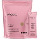 Eletrólitos de Nutrição ProMix Pacotes de Hidratação em Pó - Himalaia Sal Rosa, Magnésio, Potássio, Vitamina C - Melancia Salgada, Levemente Adoçado - 30 Servões (Pacote de 30)