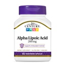 21th Century Healthcare Alpha Lipoic Acid 200 mg, 60 Count Vegetarian Cápsulas