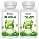 Complexo lipossomal B projetado para alta absorção B Vitaminas com Choline Inositol B1, B2, B3, B5, B6, Biotina, Folato, Metilado B12- Imune, Energia, Cérebro e Coração Suporte 180 Softgels