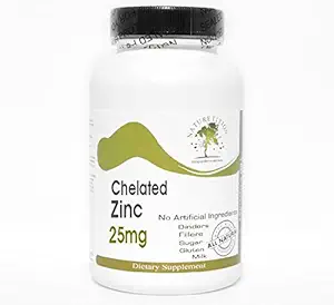 Zinco Quelado 25mg ~ 200 Cápsulas - Sem Aditivos ~ Suplementos de Natureza
