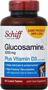 Schiff Glucosamina 2000mg com Vitamina D3 e Ácido Hialurônico, 150 Comprimidos - Suplemento Conjunto