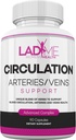 LadyMe Circulação e Suporte Vein ajuda a reduzir o desconforto nas pernas e apoia funções cardiovasculares saudáveis com açougueiros Broom, Diosmin, Hawthorn até 3 meses de fornecimento para mulheres 90 cápsulas