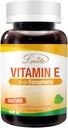 Lovita Vitamina E 400 UI Softgels, Natural 268 mg (como D Alpha Tocoferol), Vegan para a pele saudável, Cabelo, unhas e sistema imunológico Suporte, 60 Vegetarian Softgels