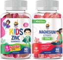 Pastilhas de magnésio para adultos e chicletes de zinco para crianças e adultos. 200mg - Calm Magnesium Chews - Magnesium Citrato Chewable Supplement for Mood & Muscle Support. Gummy mastigável de zinco para suporte imunológico -
