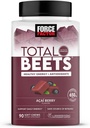 Bling Pire Factor Total Beets, Suplemento de Energia Saudável, Superalimento de beterraba Superfood mastiga, Acai Berry (90 CT.)