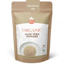 Orgânico Aloe Vera Pó para Pele e Cabelo – 8 oz. - Aloe Barbadensis - Máscara de rosto nutritiva para Beleza Natural, USDA Certified Organic & Non-GMO