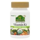 NaturezasPlus Fonte de Vida Jardim Vitamina K2-60 Cápsulas Vegan, Pacote de 2 - Suporte ósseo - Certified Organic, Non-GMO, Gluten Free - 120 Total Servings