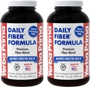 Yerba Prima Fiber Daily Fórmula Pó - 12 onças (Pacote de 2) - Suplemento de fibra alimentar solúvel e insolúvel - Colon Cleanse - Gut Health - Vegan, Não-GMO, Sem glúten