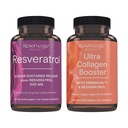 Reservage Resveratrol & Ultra Collagen Booster - Resveratrol & Collagen Cápsulas para suporte de células e pele - Características Dermaval - 60 Cápsulas, 90 Cápsulas Ultra Collagen Booster